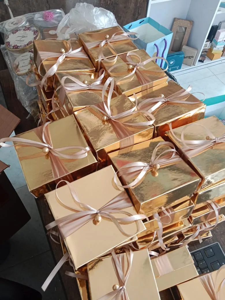 Bidh Boxes for Nikkah - elegant favor boxes with floral design